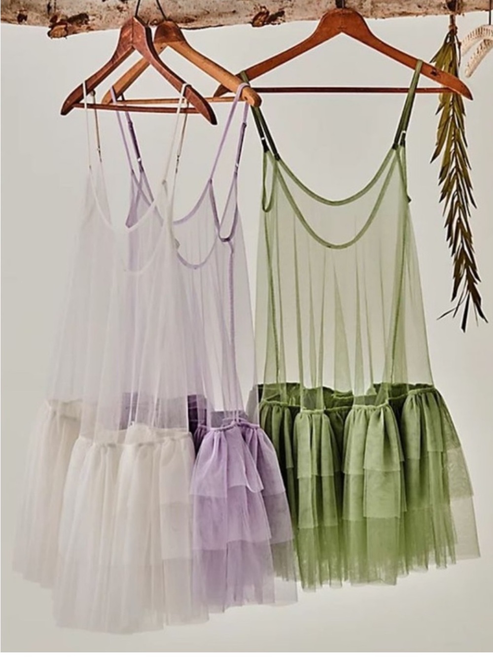 Free People Intimately Sheer Mesh Slip Dress in Pale Pink